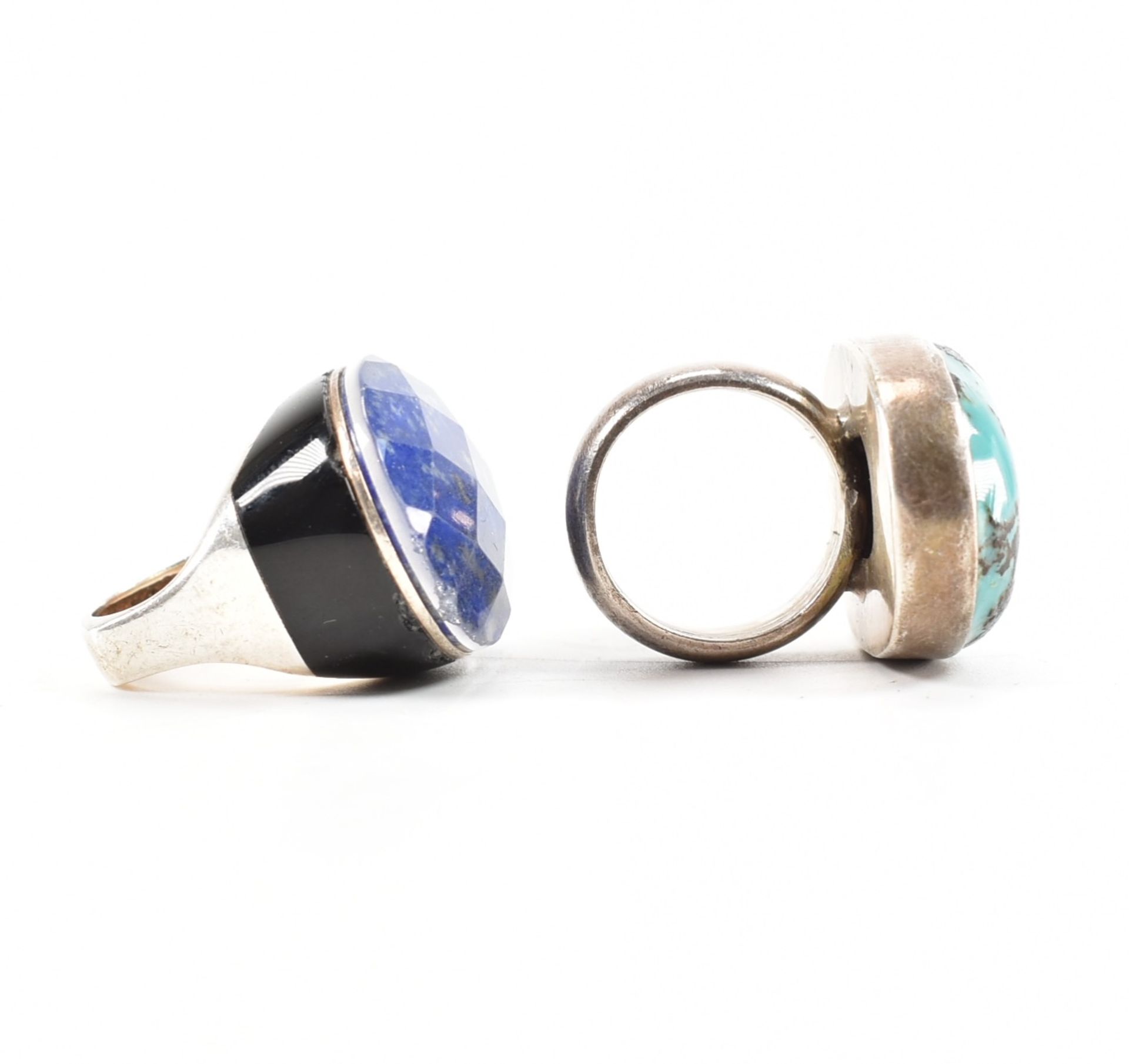 TWO 925 SILVER & STONE SET DRESS RINGS - Image 4 of 7
