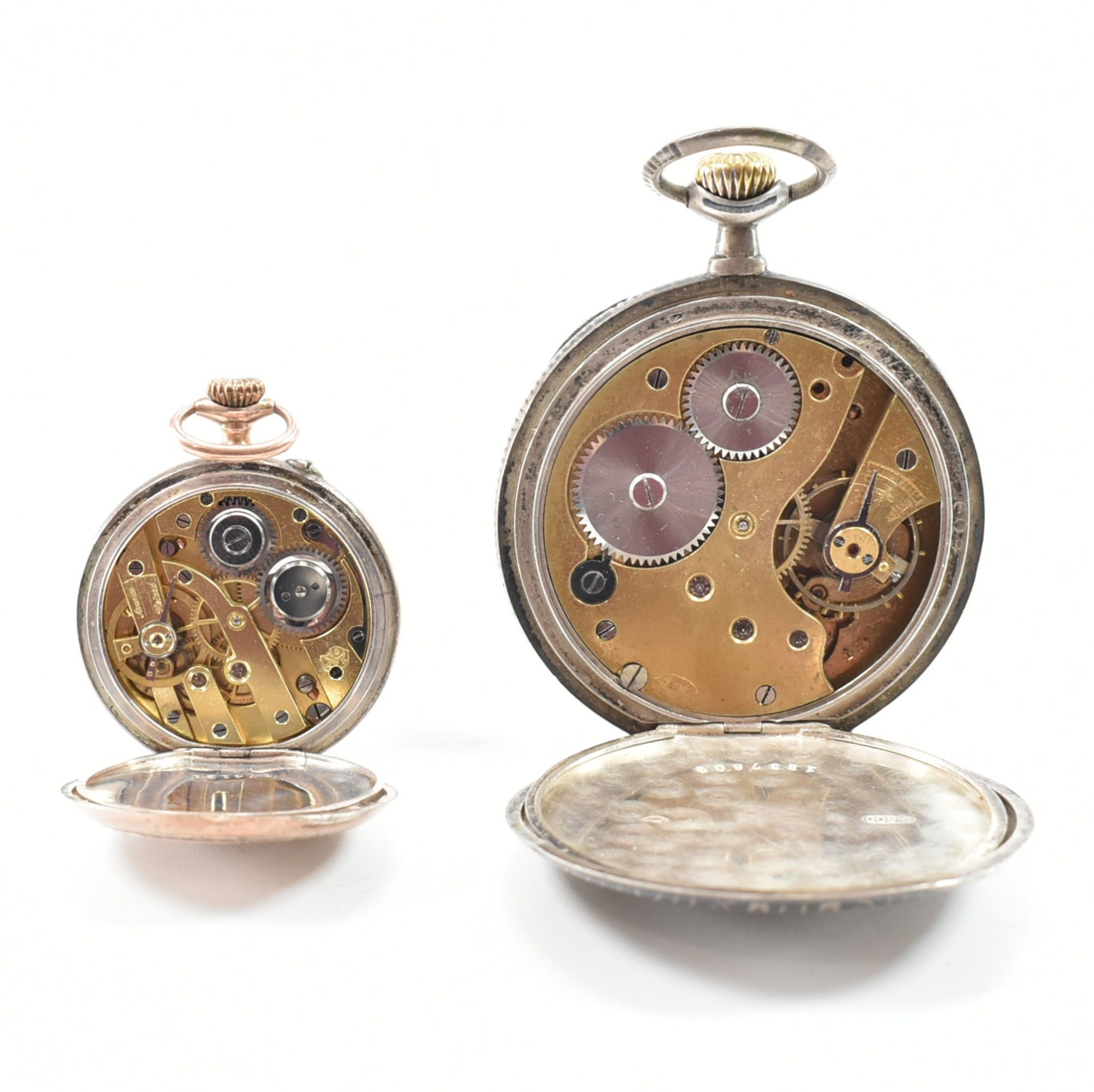 TWO 800 SILVER POCKET WATCHES - Bild 2 aus 7