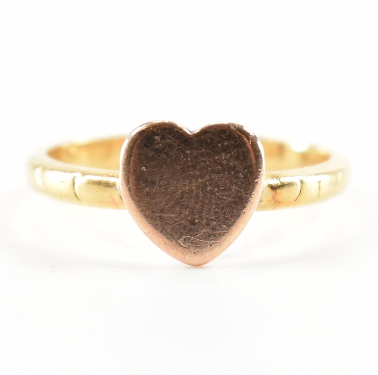 VICTORIAN HALLMARKED 18CT GOLD HEART RING