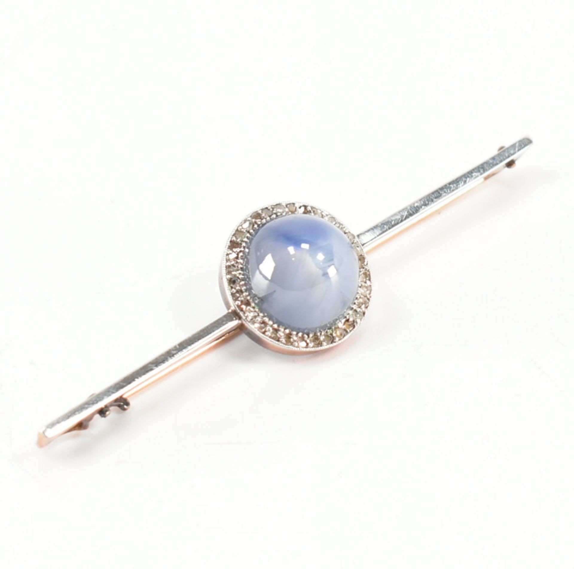 1920 SAPPHIRE & DIAMOND BAR BROOCH PIN - Bild 6 aus 11