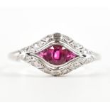 PLATINUM RUBY & DIAMOND RING