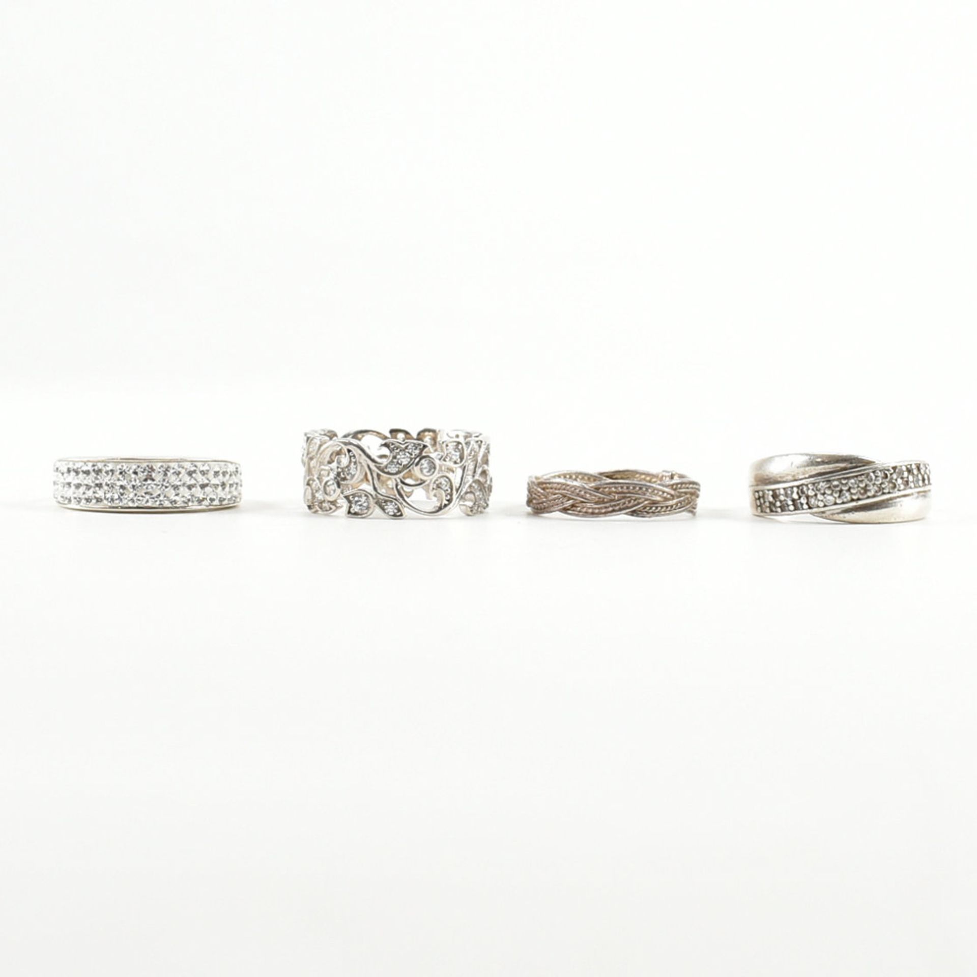 COLLECTION OF ASSORTED SILVER & STONE SET RINGS - Bild 5 aus 12