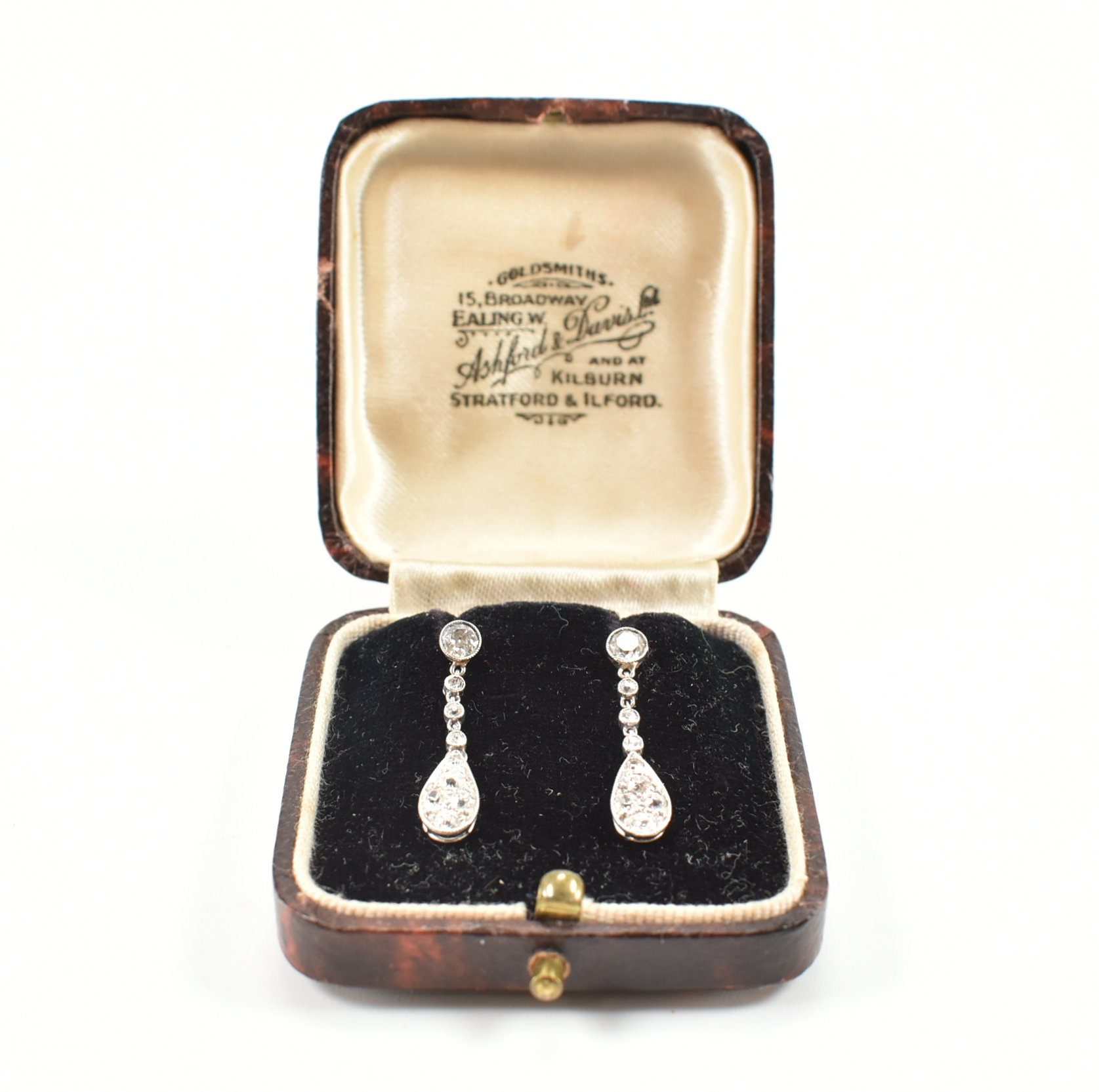 PAIR OF 1920S WHITE GOLD & DIAMOND EARRINGS - Image 4 of 4