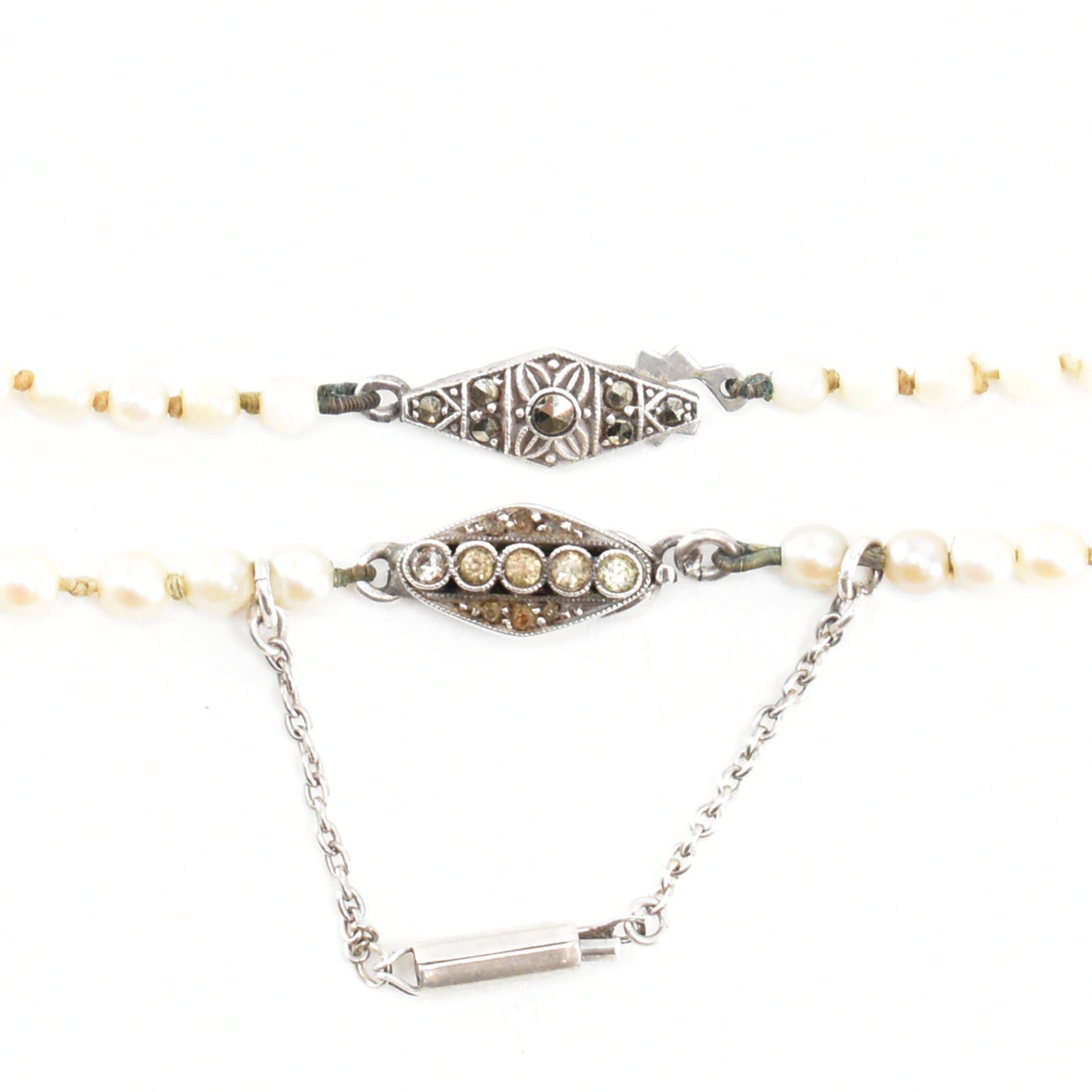 TWO 20TH CENTURY CULTURED PEARL NECKLACES - Image 4 of 5