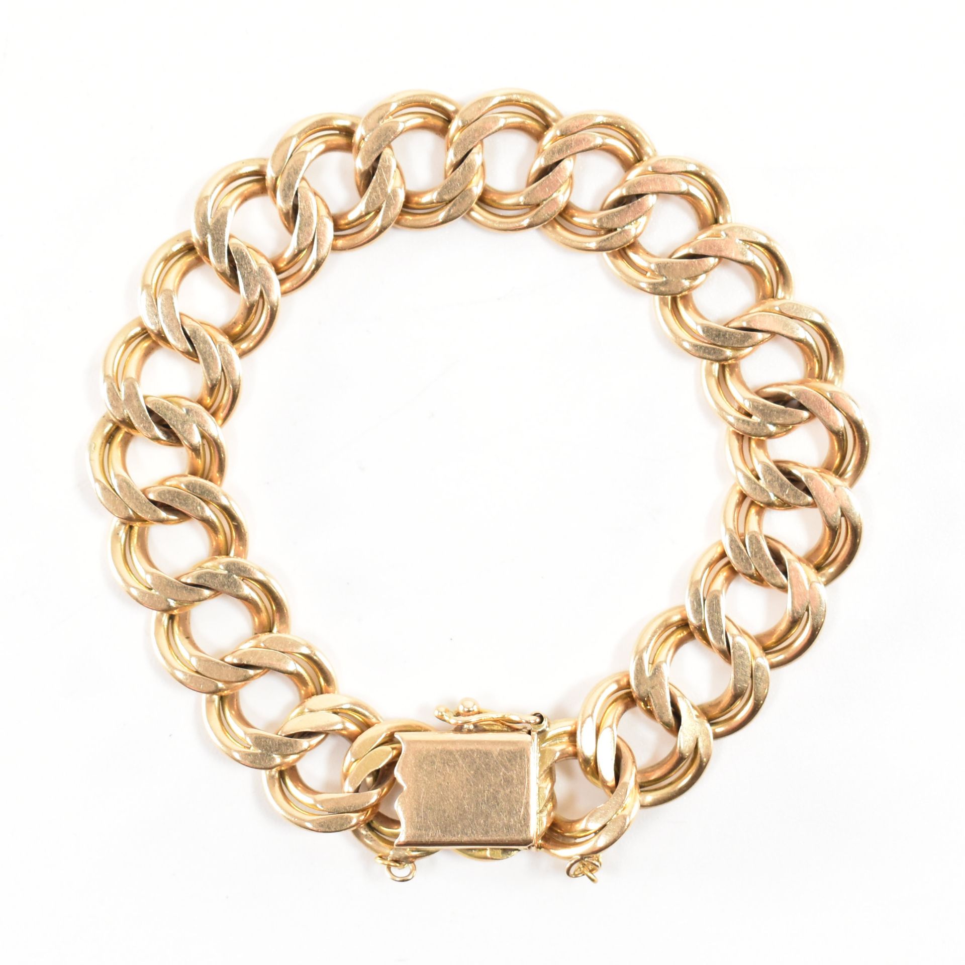 WITHDRAWN - VINTAGE FRENCH 18CT GOLD DOUBLE CURB LINK BRACELET - Image 2 of 4