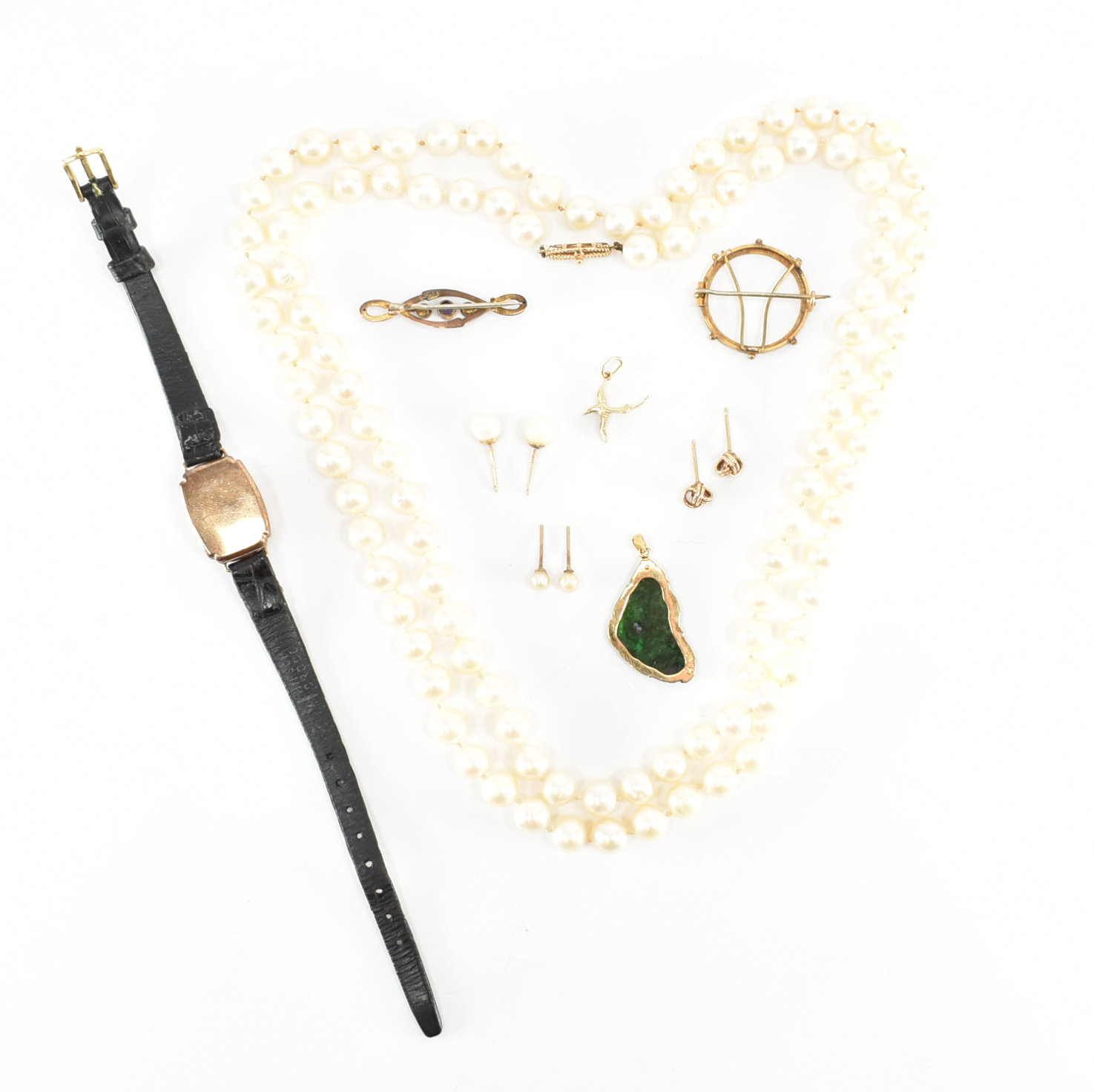 COLLECTION OF ASSORTED GOLD JEWELLERY & WRISTWATCH - Image 2 of 7