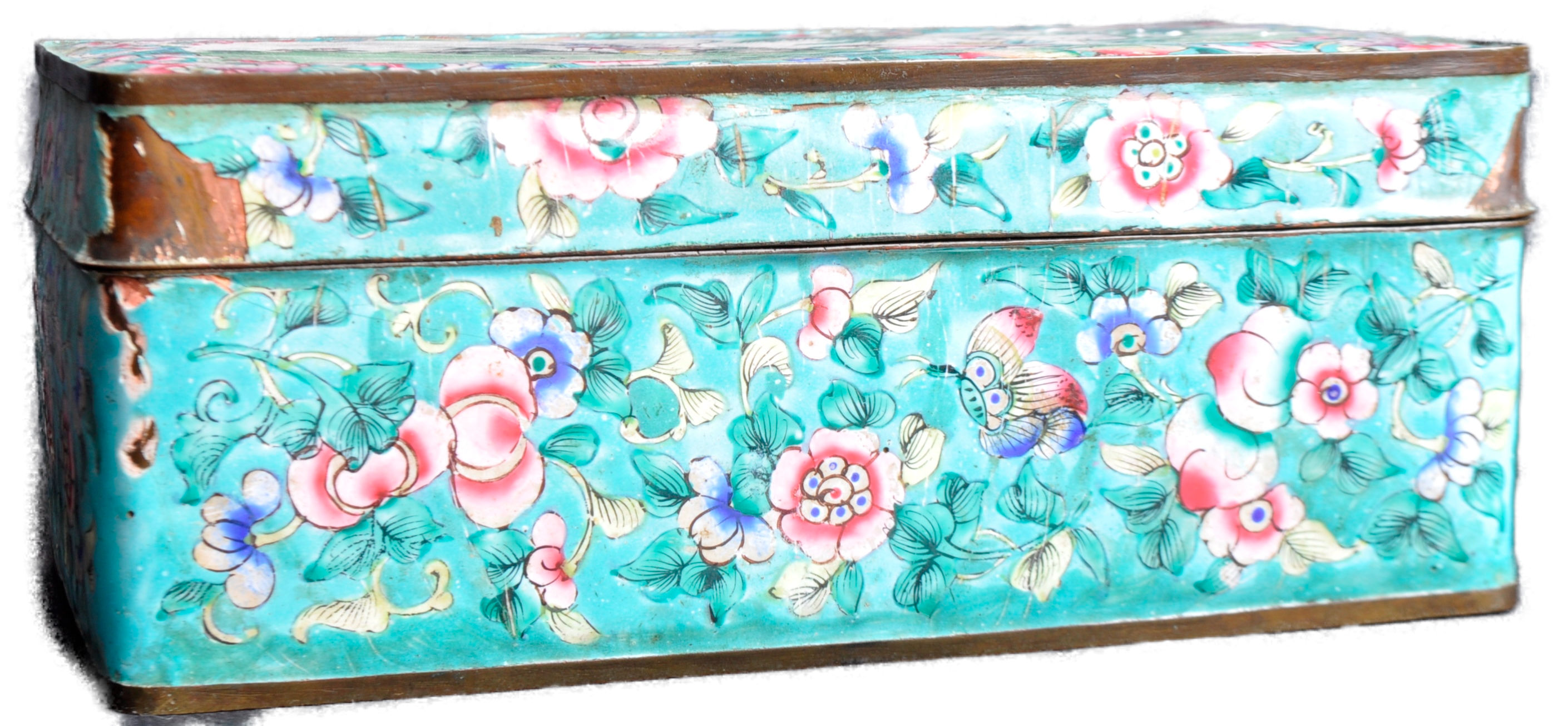 19TH CENTURY CHINESE CANTON ENAMEL BOX