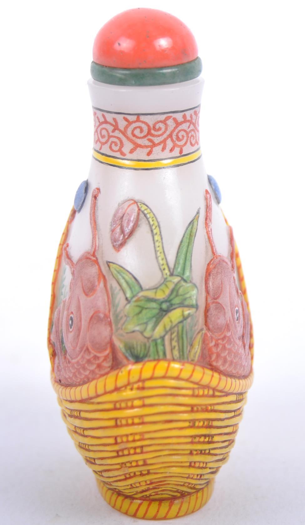 EARLY 20TH CENTURY CHINESE GLASS SNUFF BOTTLE - Image 4 of 5