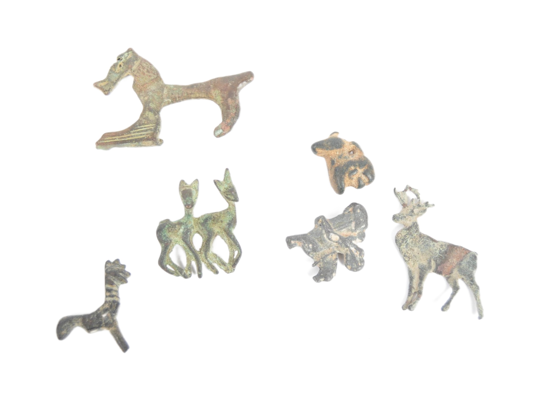 COLLECTION OF ROMAN ANIMAL BRONZE ARTEFACTS