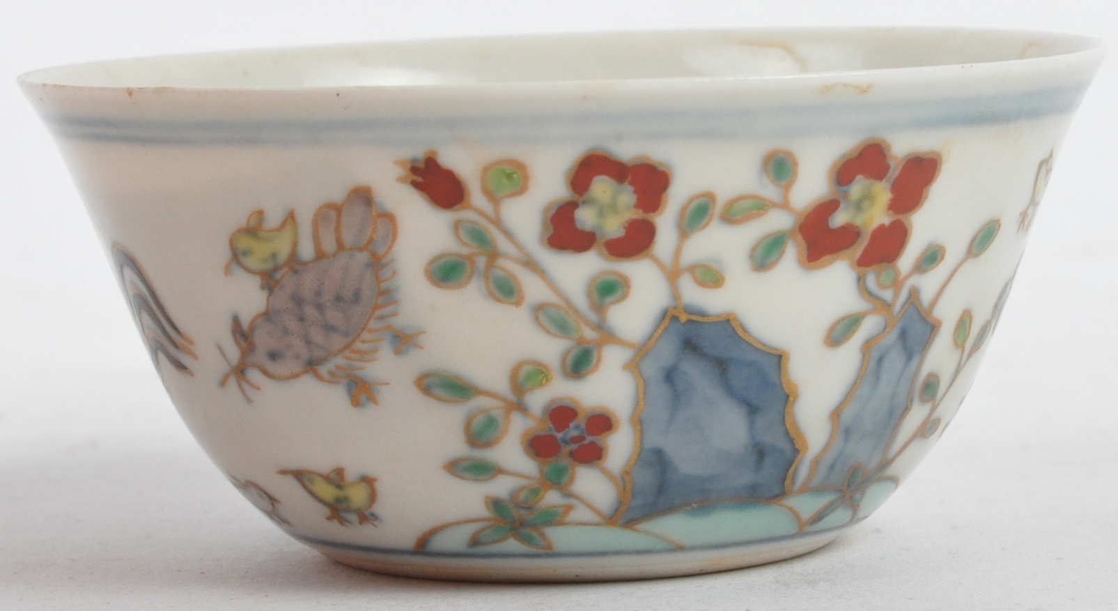 CHINESE MING MARK COCKEREL PAINTED TEA BOWL - Image 5 of 5