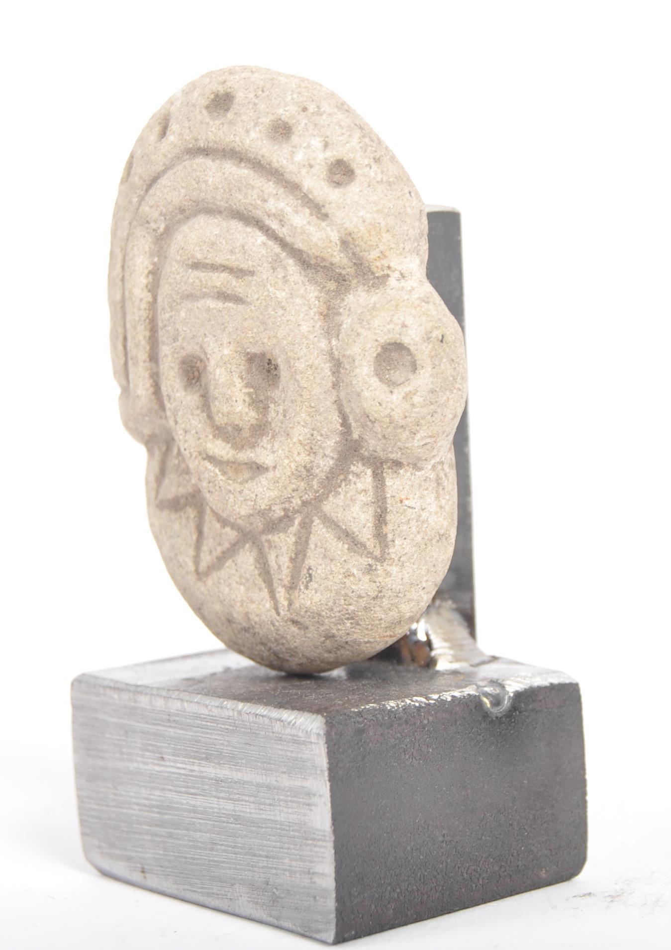 STONE CARVED MEXICAN HEAD - Image 6 of 6