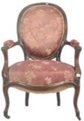 19TH CENTURY VICTORIAN ROSEWOOD SALON CHAIR