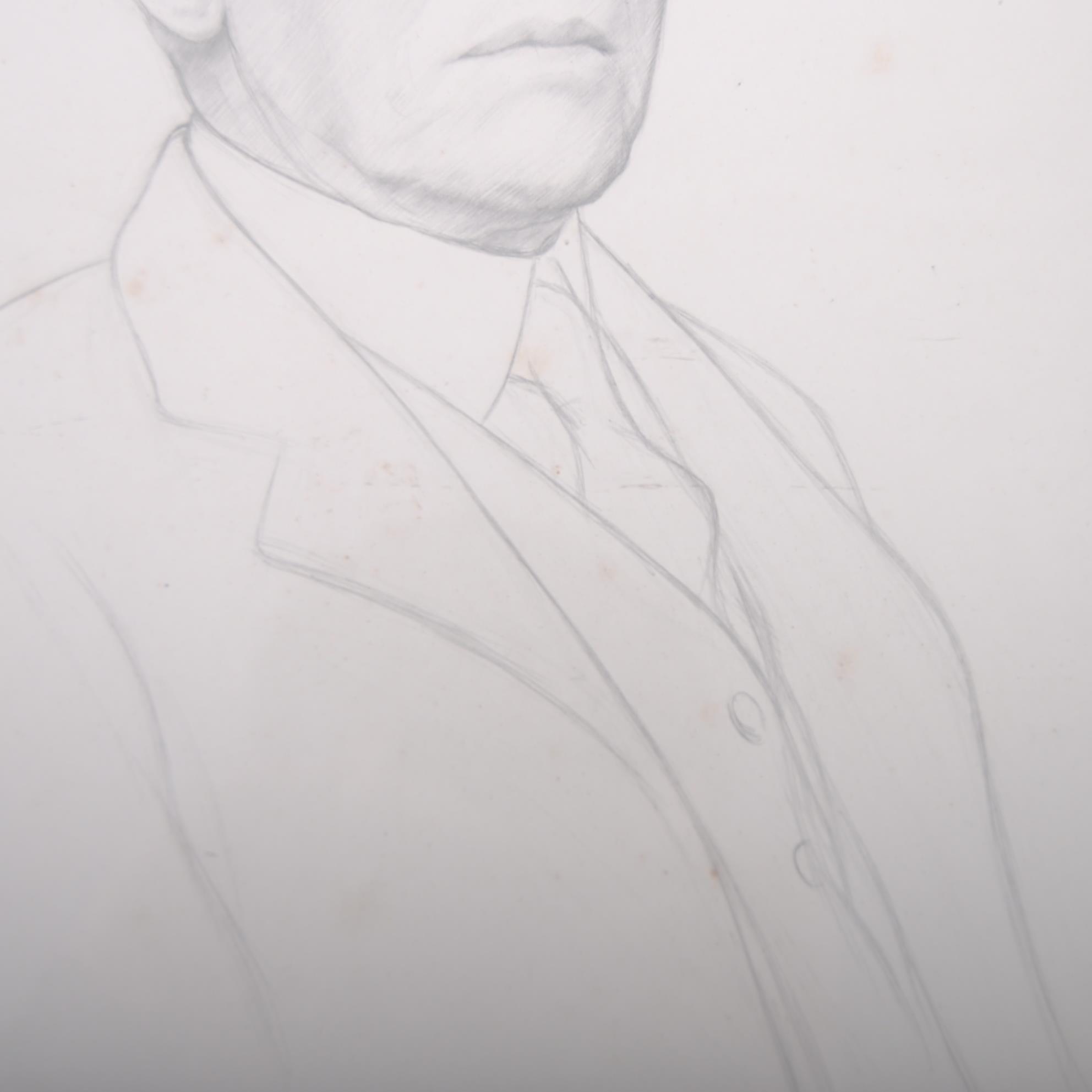 AIDAN SAVAGE PENCIL SKETCH OF LORD DARLING - Image 3 of 5