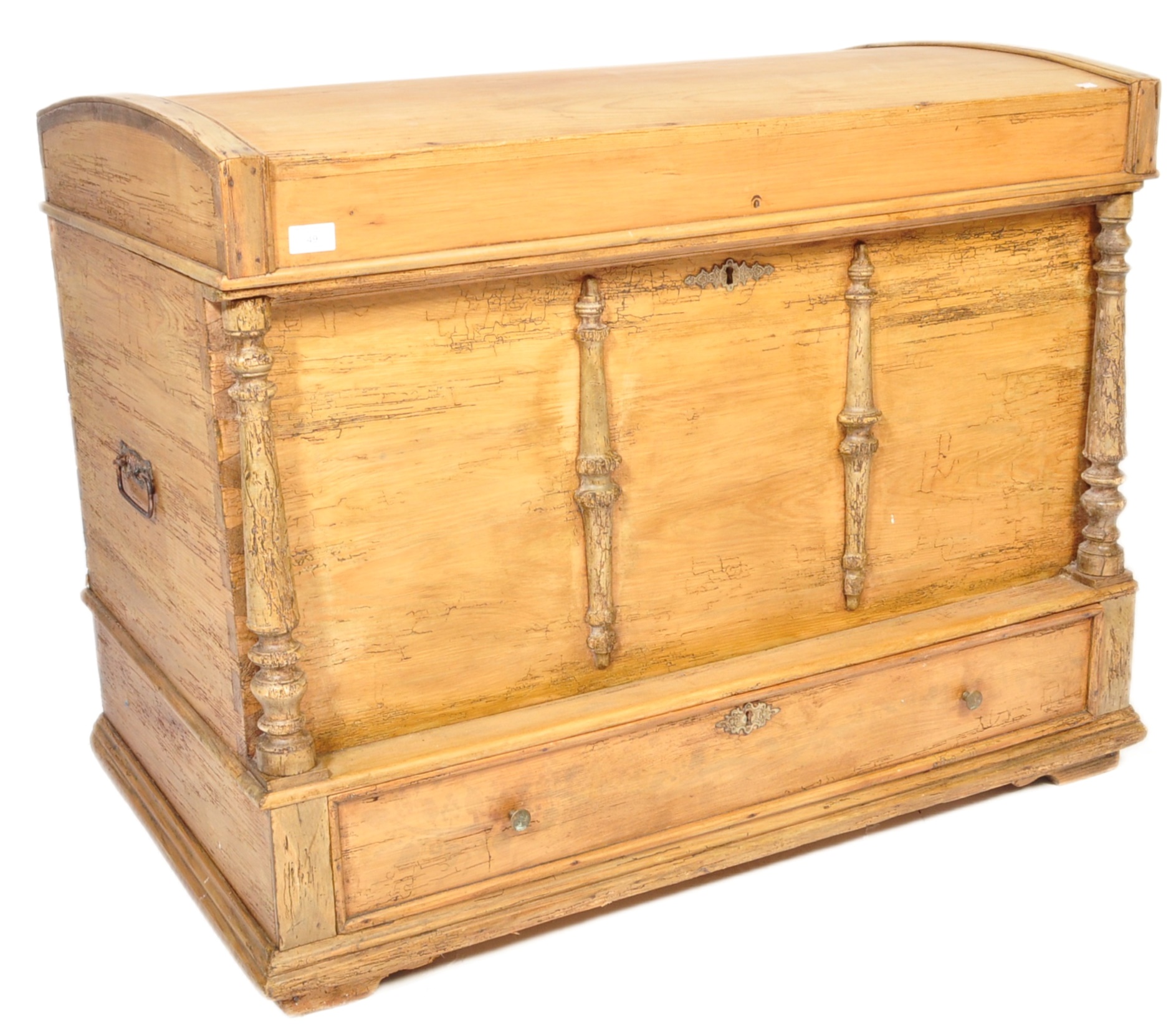 19TH CENTURY PINE BLANKET BOX CHEST