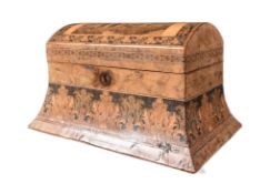 19TH CENTURY TUNBRIDGE MICROMOSAIC CADDY BOX