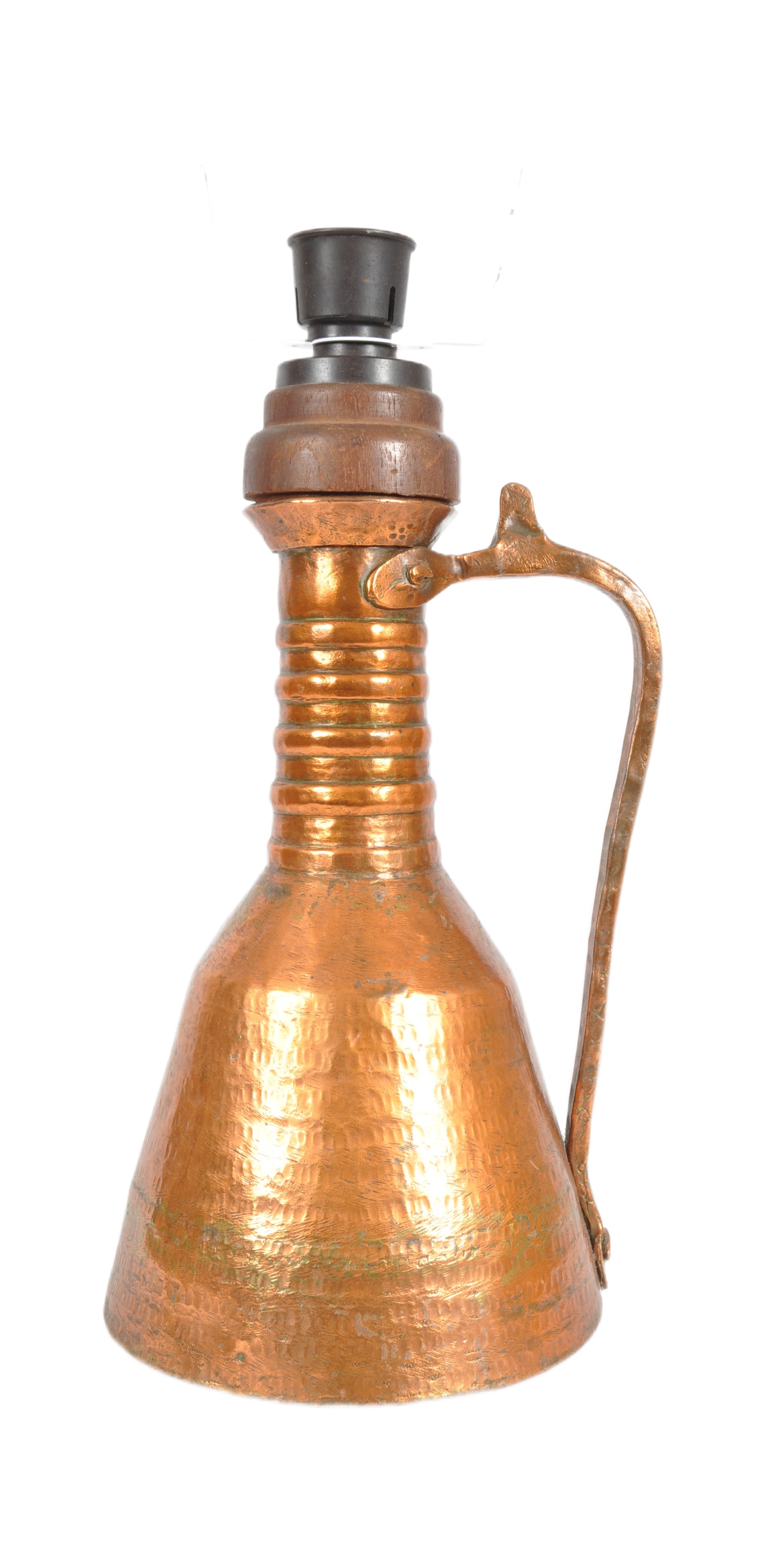 LATE 18TH CENTURY UPCYCLED COPPER EWER JUG LAMP