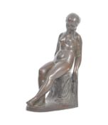 EARLY 20TH CENTURY BRONZE NUDE FIGURINE BY F BLACK