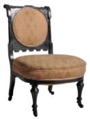 19TH CENTURY FILMER & SONS AESTHETIC MOVEMENT CHAIR