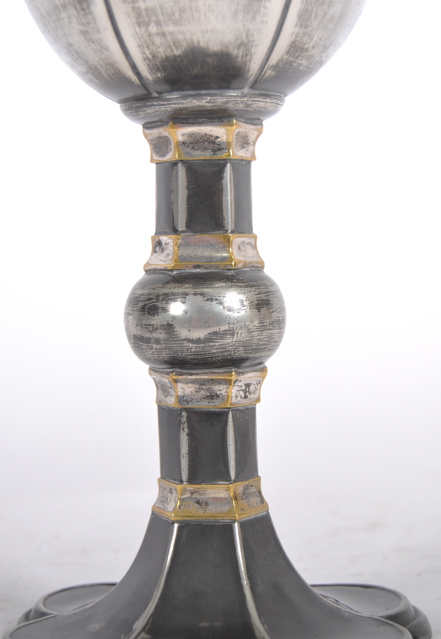 19TH CENTURY SILVER PLATED GOBLET - Image 5 of 9