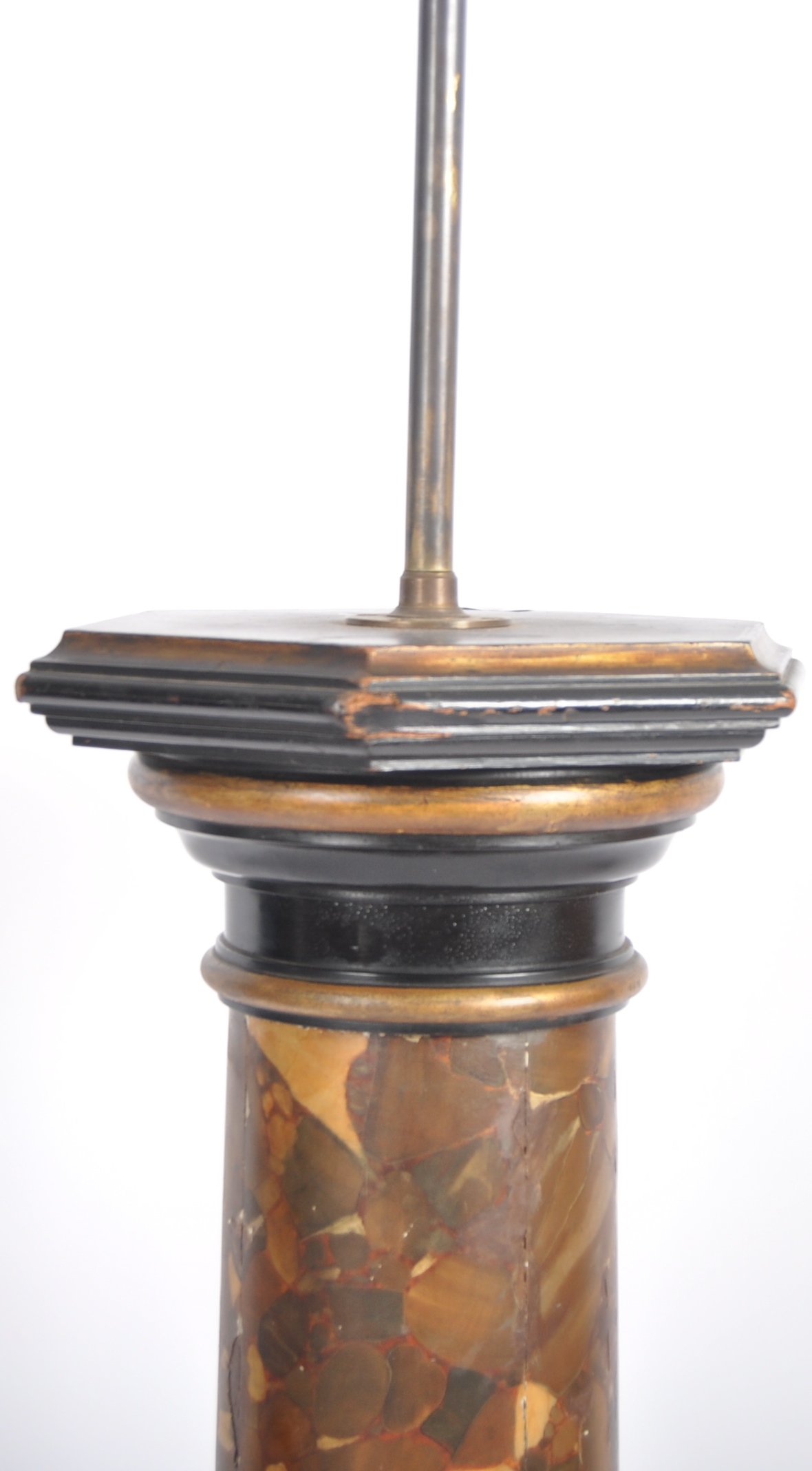 EARLY 20TH CENTURY FAUX MARBLE COLUMN STANDARD LAMP - Image 5 of 6
