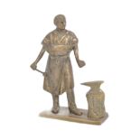 19TH CENTURY BRONZE BLACKSMITH FIGURINE