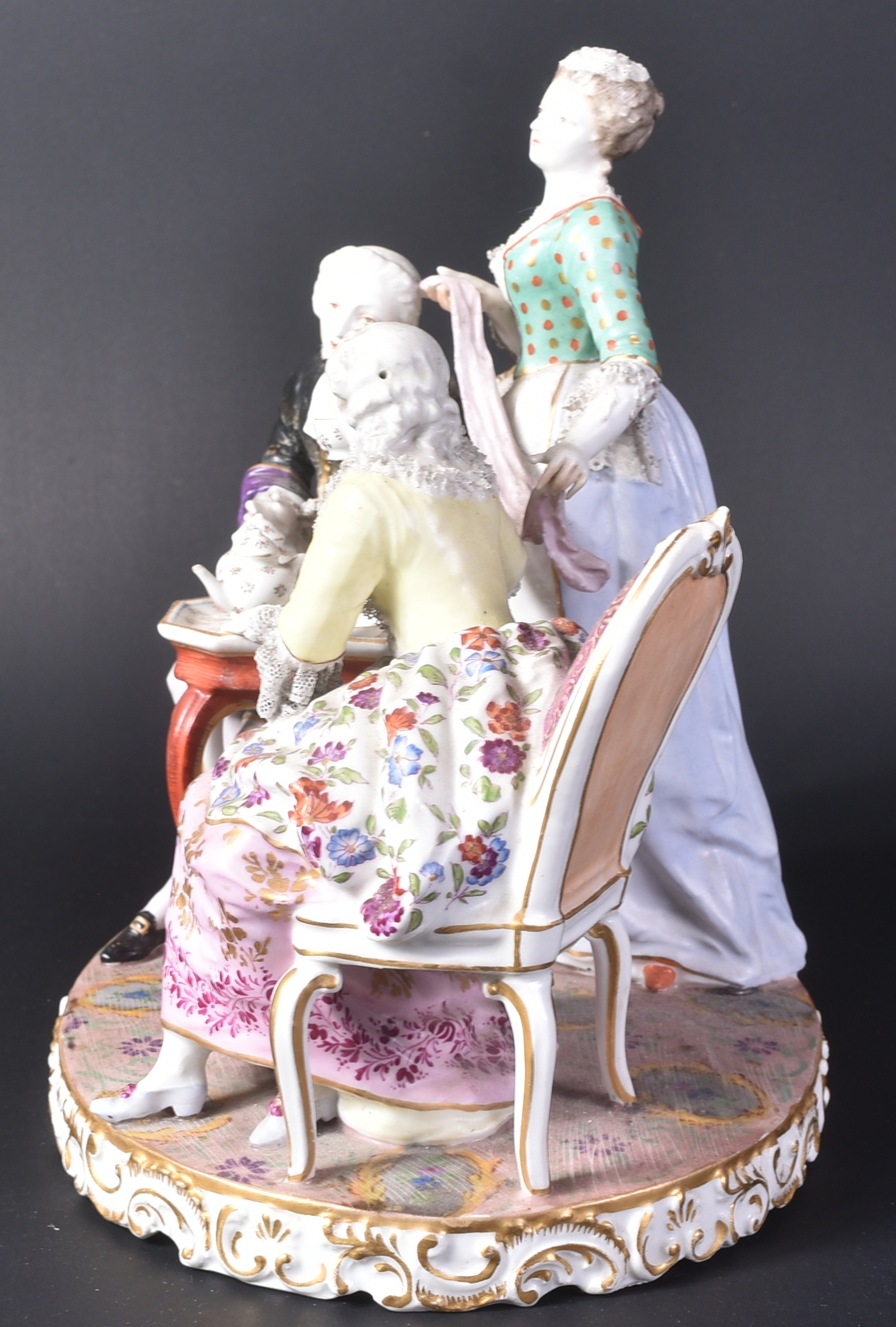 19TH CENTURY PORCELAIN MEISSEN FIGURINE GROUP - Image 6 of 6