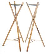 PAIR OF 19TH CENTURY AESTHETIC MOVEMENT BAMBOO STANDS