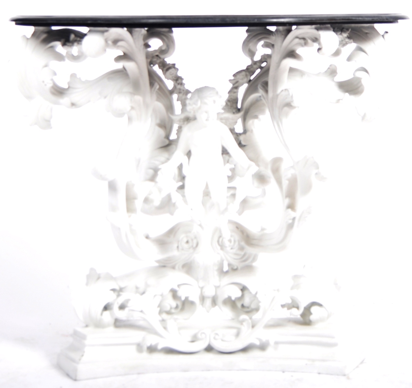 BAROQUE REVIVAL CONSOLE TABLE AND CHERUB MIRROR - Image 8 of 9