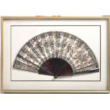 WITHDRAWN FROM SALE COLLECTION OF THREE FRAMED HAND FANS