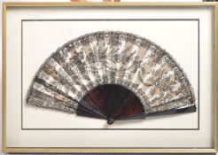 WITHDRAWN FROM SALE COLLECTION OF THREE FRAMED HAND FANS
