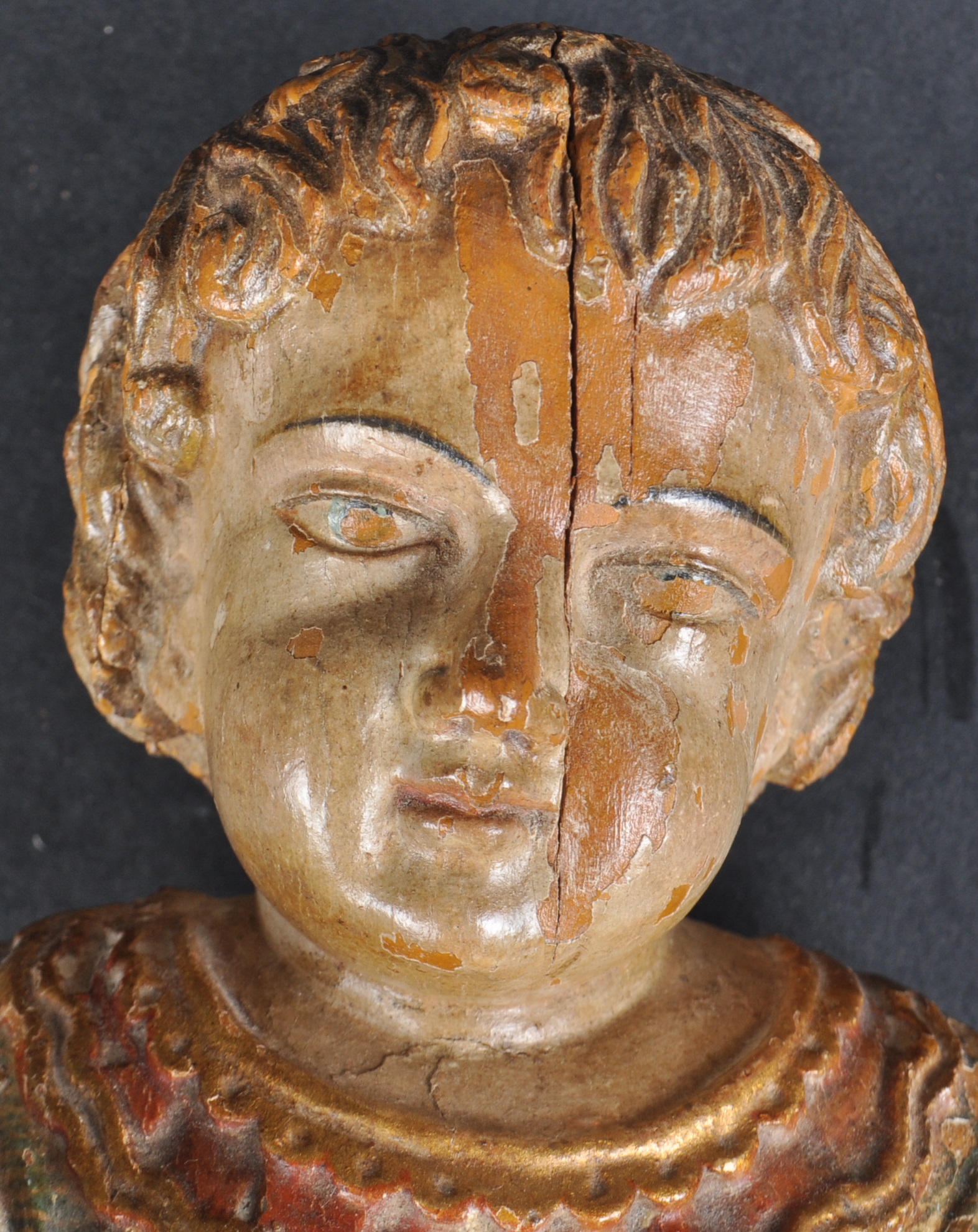 WITHDRAWN FROM SALE 18TH CENTURY ITALIAN WOOD CARVED CHILD CHRIST - Image 2 of 5