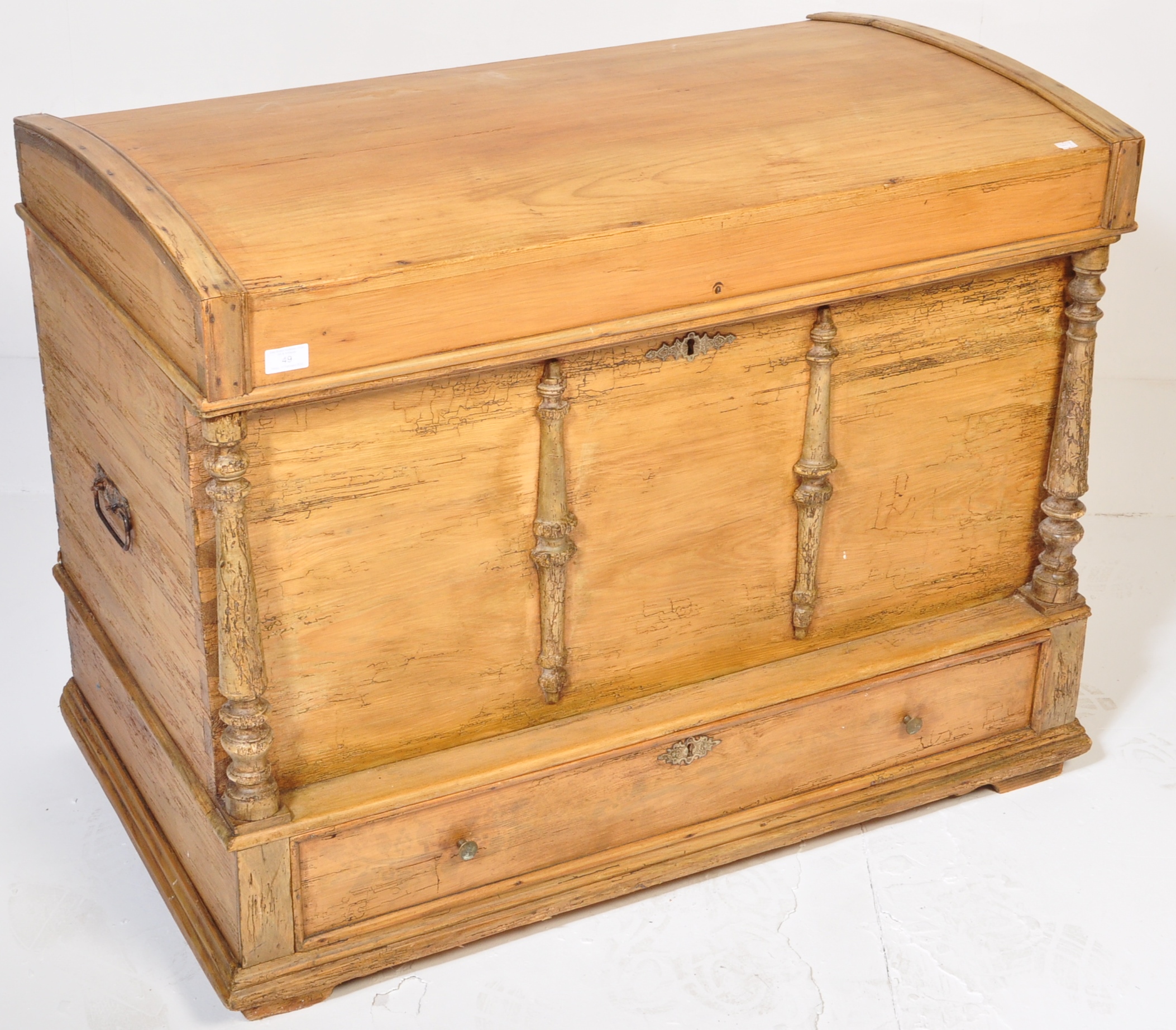 19TH CENTURY PINE BLANKET BOX CHEST - Image 2 of 7