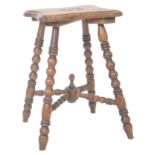 19TH CENTURY CARVED OAK GYPSY TABLE