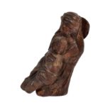 20TH CENTURY OAK CARVING OF MADONNA & CHRIST