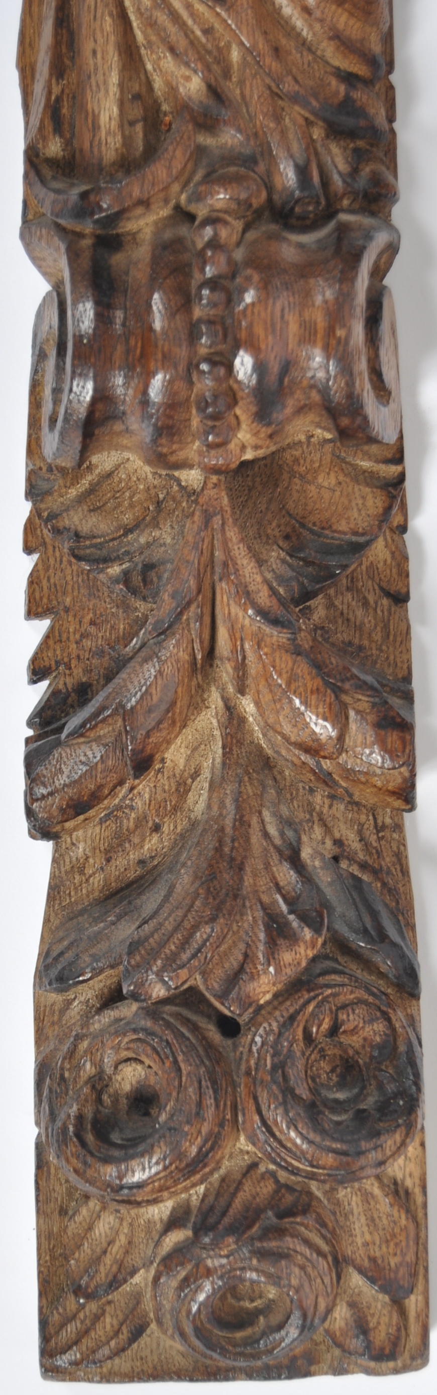PAIR OF 17TH CENTURY CARVED FRUITWOOD PILASTERS - Image 3 of 5