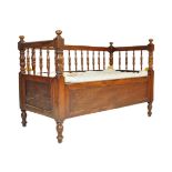 19TH CENTURY VICTORIAN MAHOGANY COT BENCH