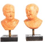 PAIR OF 19TH CENTURY TERRACOTTA BUSTS