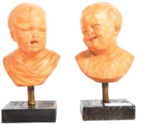 PAIR OF 19TH CENTURY TERRACOTTA BUSTS