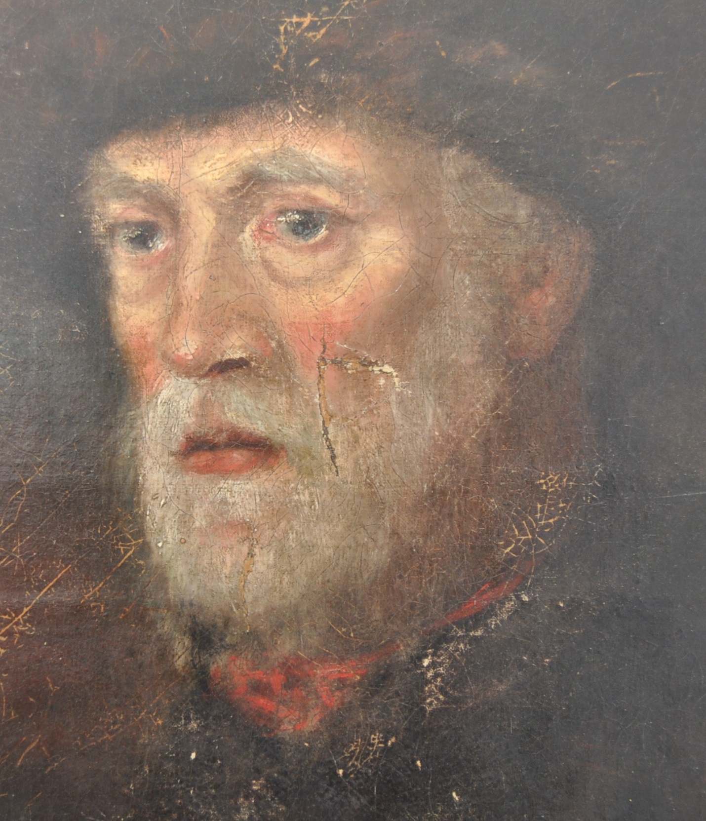 18TH CENTURY OIL PORTRAIT OF AN OLD GENTLEMAN - Image 2 of 4