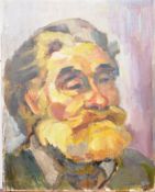 DORIAN LEVINE (20TH CENTURY) PORTRAIT STUDY OF AN ELDERLY GENT