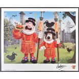 AARDMAN ANIMATIONS - BOB BAKER (WRITER) AUTOGRAPHED OFFICIAL PRINT