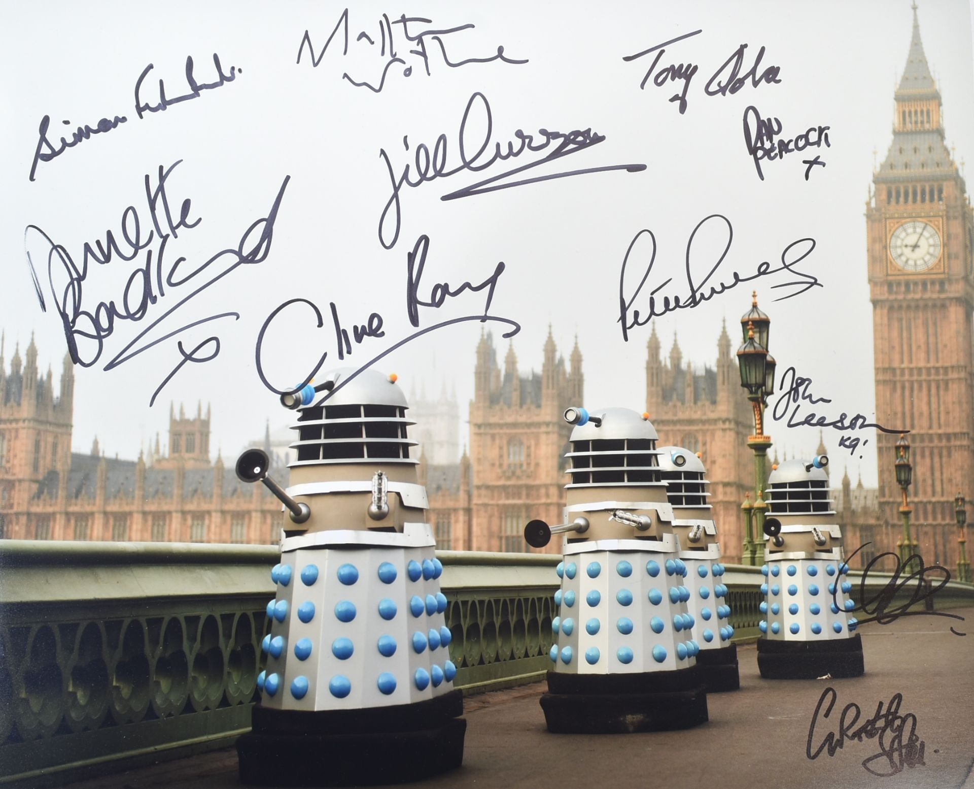 DOCTOR WHO - LARGE MULTI-SIGNED 12X14" COLOUR PHOTOGRAPH