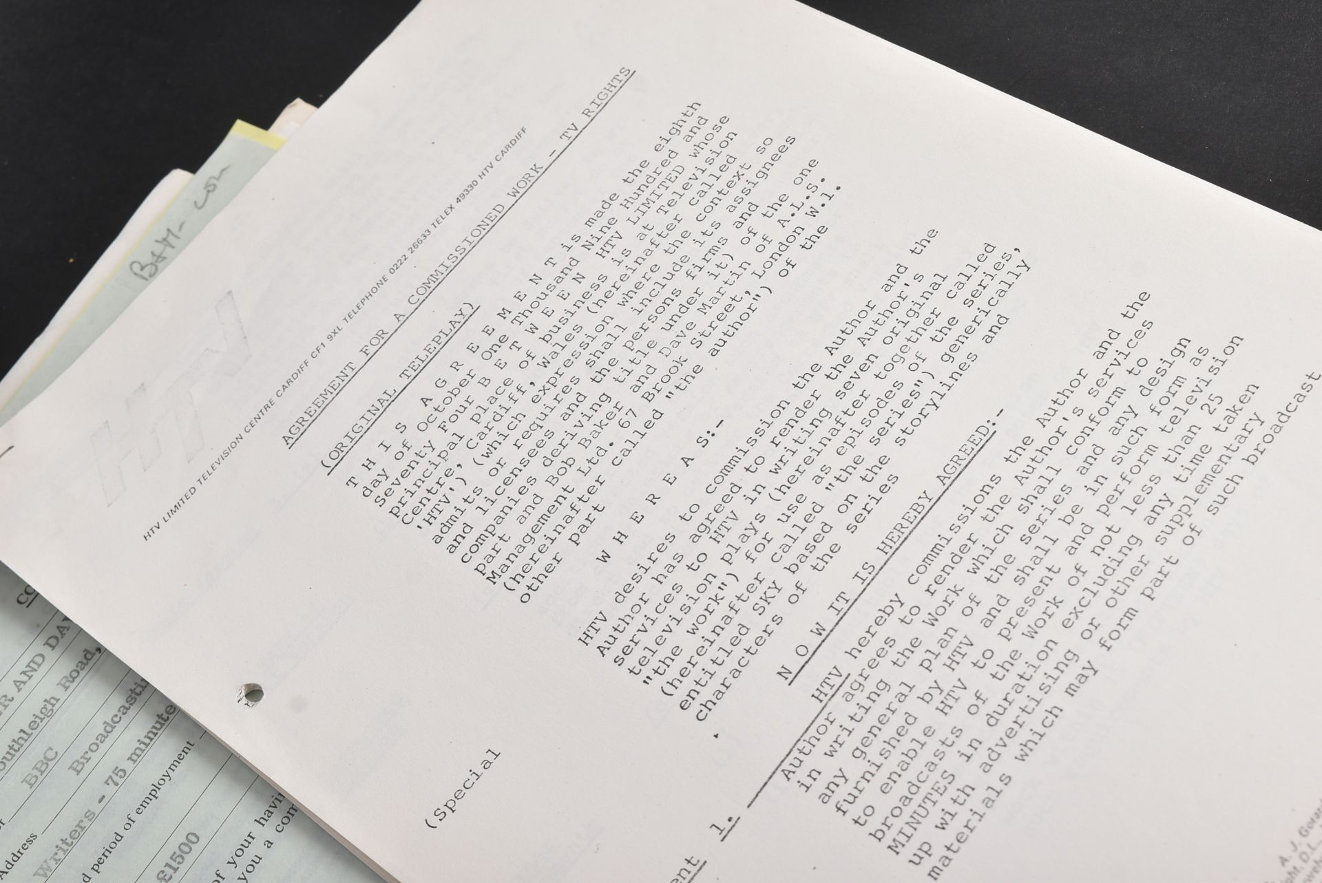 ESTATE OF BOB BAKER - VARIOUS TV PROJECTS - CONTRACTS - Image 4 of 6