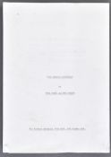 ESTATE OF BOB BAKER - WALLACE & GROMIT - ORIGINAL DRAFT SCRIPT