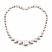 20TH CENTURY SILVER BEADED NECKLACE