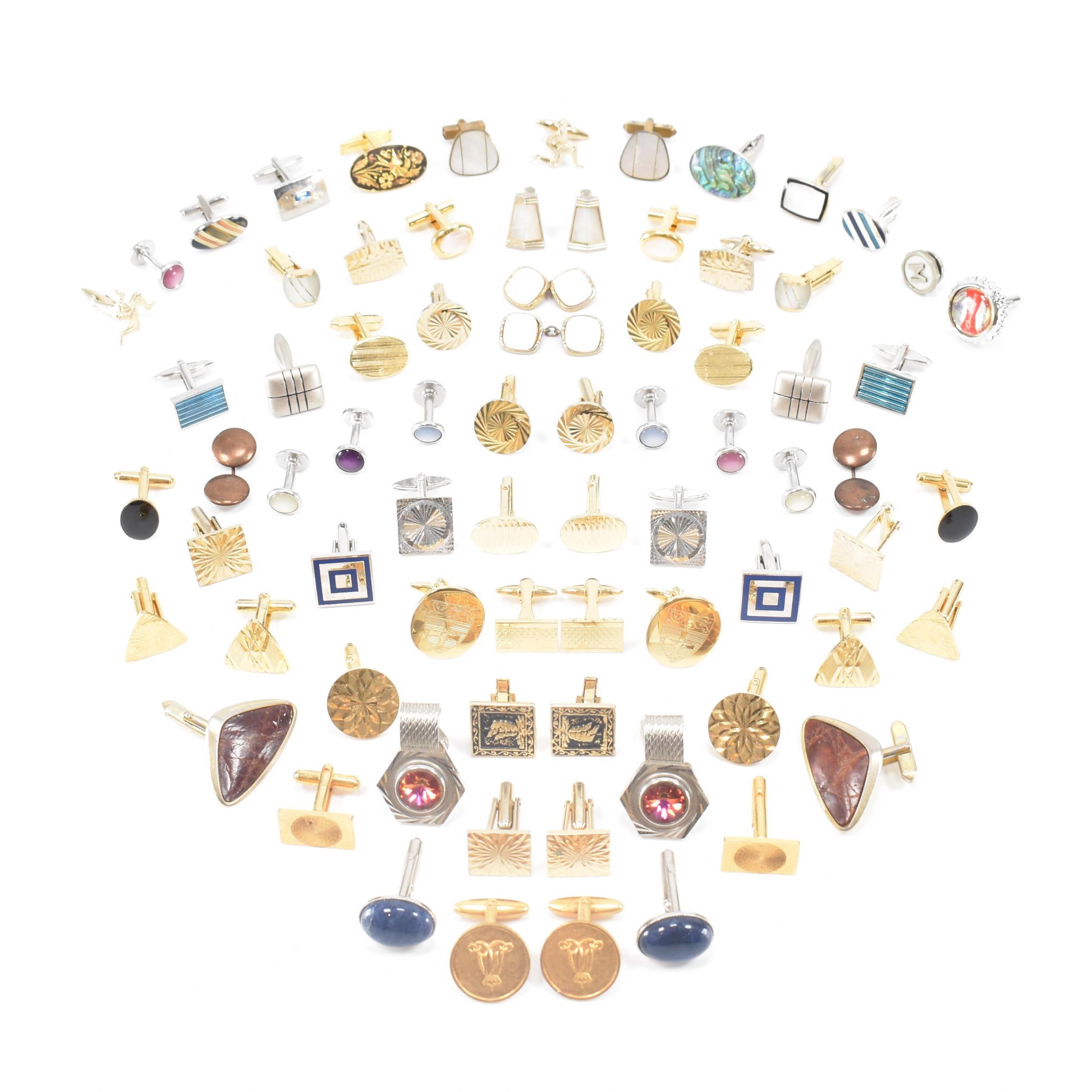 COLLECTION OF ASSORTED COSTUME JEWELLERY CUFFLINKS - Image 2 of 6