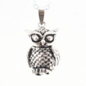 925 SILVER OWL PENDANT & NECKLACE CHAIN