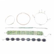 COLLECTION OF ASSORTED STERLING SILVER BRACELETS