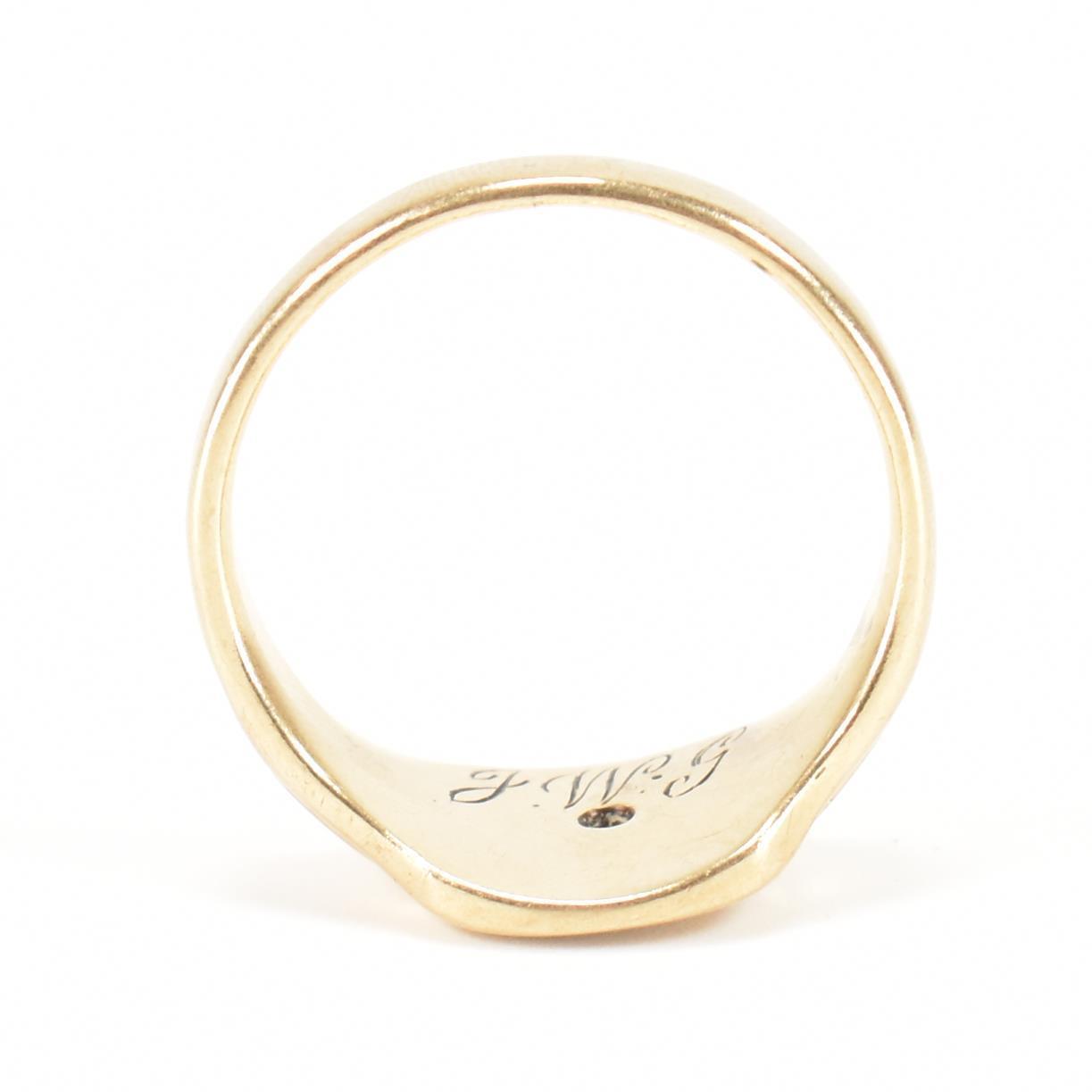 HALLMARKED 9CT GOLD & DIAMOND SIGNET RING - Image 8 of 9