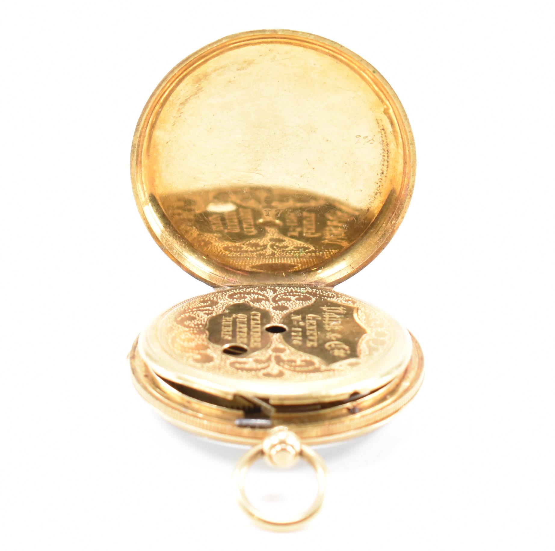 19TH CENTURY PATEK & CIE GENÈVE GOLD ENAMEL FOB WATCH CIRCA 1846 - Image 5 of 8